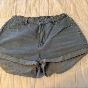 SHEIN Light Blue Denim Women's Shorts